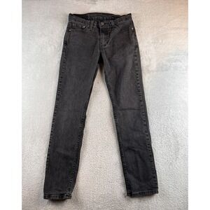Levi's 511 Jeans Mens Sz 29X32 Fits 28x29 Black Slim Straight Leg Denim City